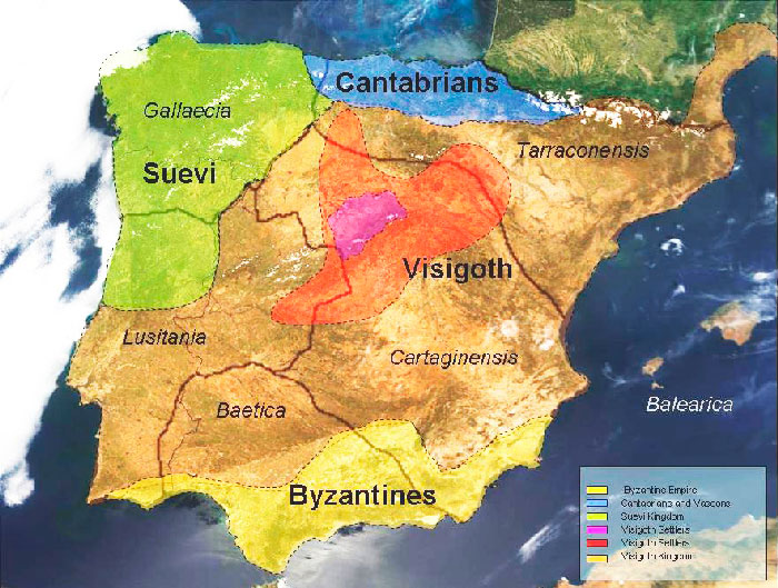 Fonte: 'https://es.wikipedia.org/wiki/Reino_suevo#/media/File:Hispania3c.JPG'